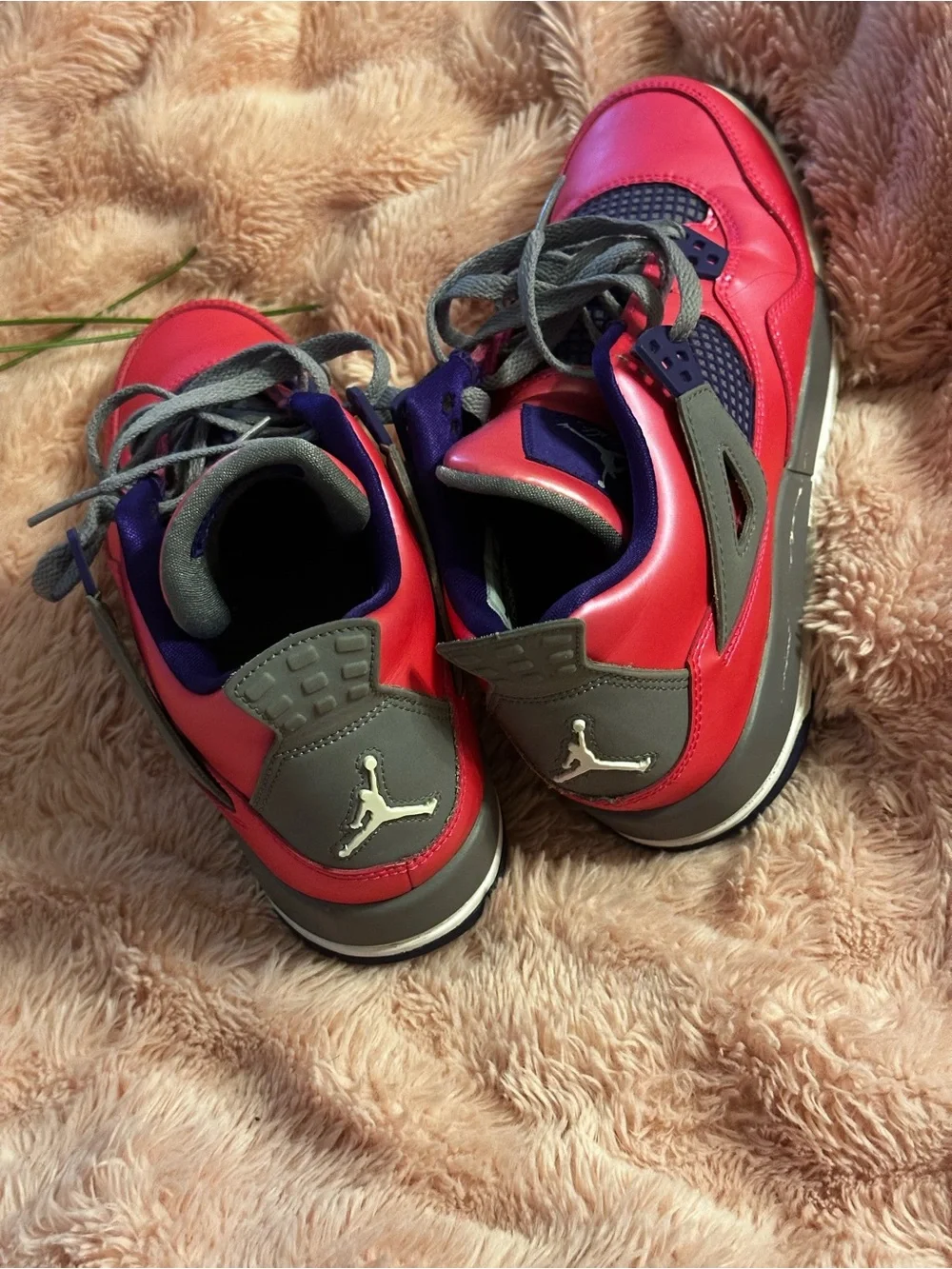 Jordan Kids Hot Pink and Purple Retro Basketball Sneakers